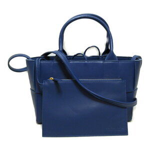 Bottega Veneta Candy Arco Shoulder Bag Calfskin Leather Blue Carry On